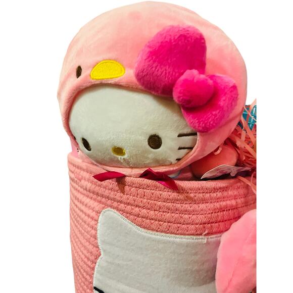 Hello Kitty storage Easter gift basket My Melody and Hello Kitty  Easter plush - Picture 9 of 11